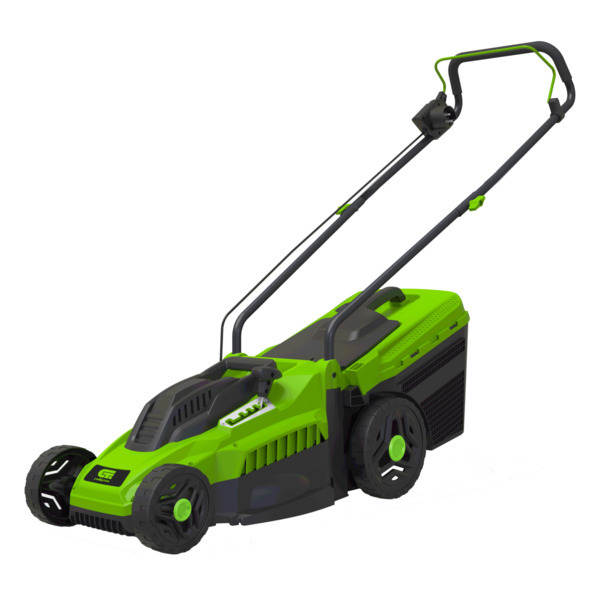 Газонокосилка электрическая l1500, 1500 вт, шир. 33 см, 5 уров., пласт. травосб. 35 л сибртех 96677