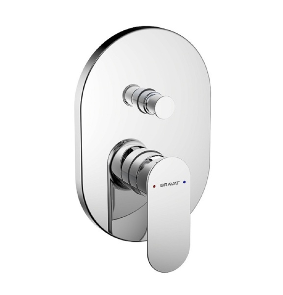 Фото Встраиваемый смеситель однорычажный bravat pb865104cp-eng