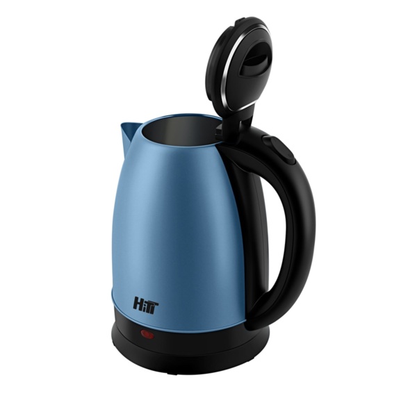 чайник электрический стальной серый hitt ht-5004