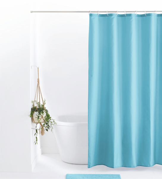 Фото Штора для ванной 180х180 см зеленая