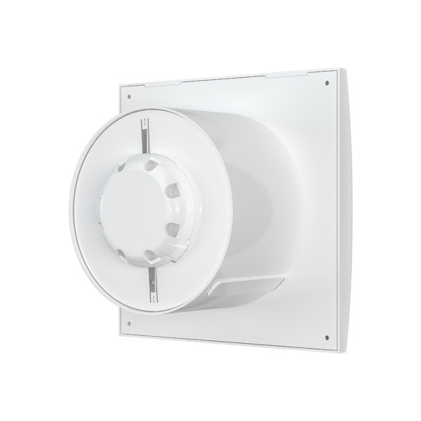 Фото Вентилятор вытяжной осевой накладной 150мм aura 6c-03, белый, с обр. клапаном, diciti