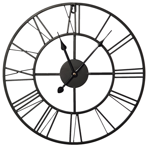Фото Часы настенные круглые artlink black metal clock 40x40см 79806