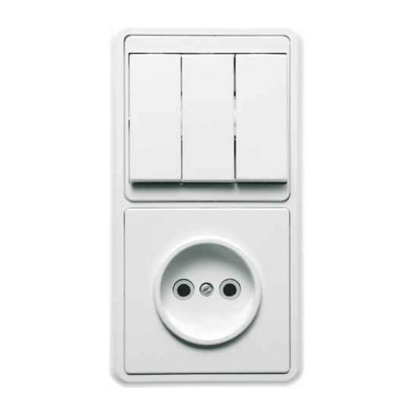 Фото Блок 3кл+розетка белла б/з с/у бквр-039з