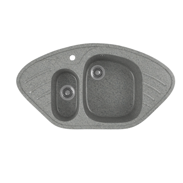 Фото Мойка кухонная мраморная greenstone 95x51 grs-14-309 темно-серый