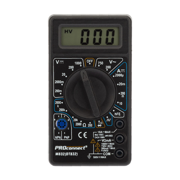 

мультиметр цифровой m830 (dt830) proconnect, 13-3012