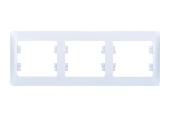 Фото Рамка (белая, трехместная) schneider electric glossa gsl000103