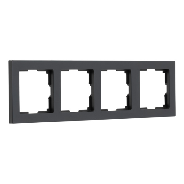 Фото Рамка (черная, четырехместная) smartbuy нептун sbe-06b-plastic-fr-4