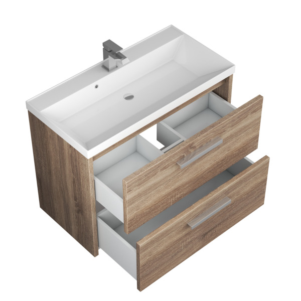 тумба под раковину подвесная veneciana sonata 90 (59004) дуб сонома