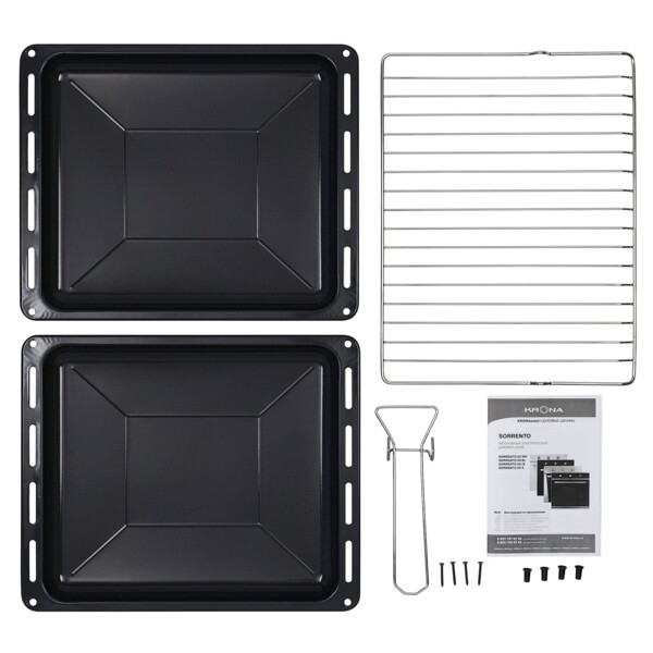 духовой шкаф электрический 60см белый krona sorrento 60wh