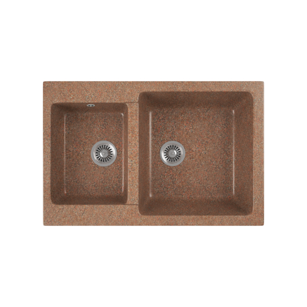 Фото Мойка кухонная мраморная greenstone 78x51 grs-76k-307 терракот