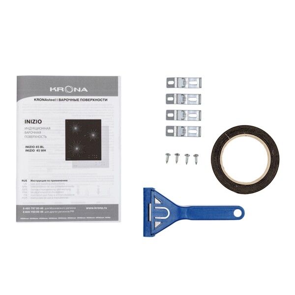 варочная поверхность индукционная встраиваемая 45 см 3конф krona inizio 00026327