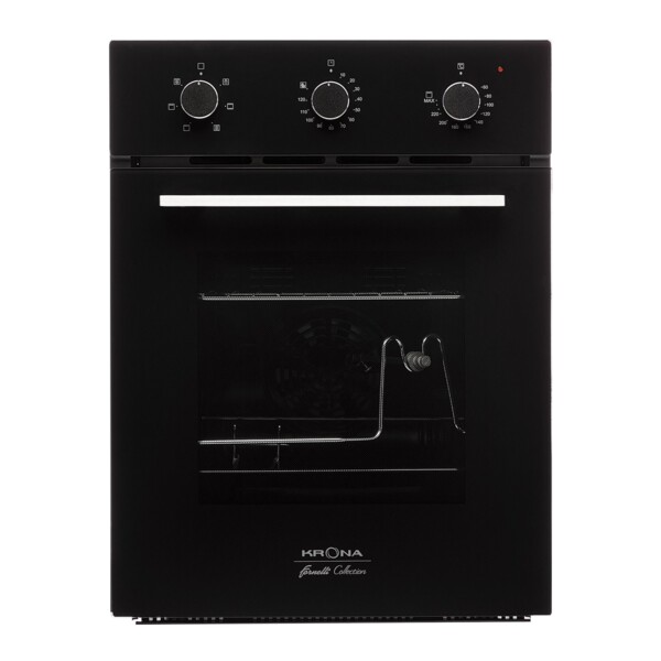 духовой шкаф электрический 45см черный krona corrente 45 bl