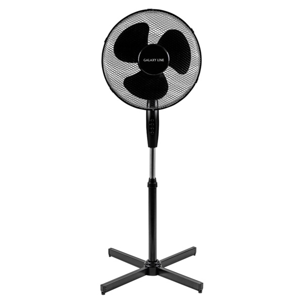 Вентилятор напольный 40см 60вт, 3скор., регул.наклона, черный, gl 8105, galaxy line