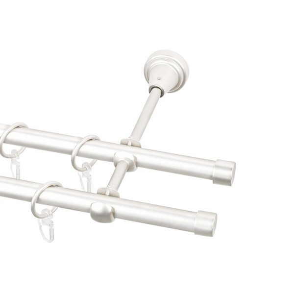 Фото Карниз эскар 4,0м 16мм двухрядный металлический жемчуг 21650540055