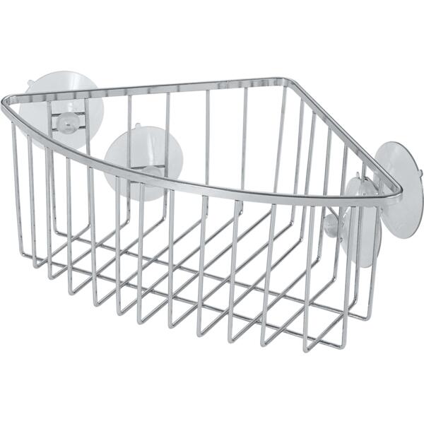 Фото Корзинка угловая для ванной cozy-cb-1 рыжий кот пласик/сталь 312064