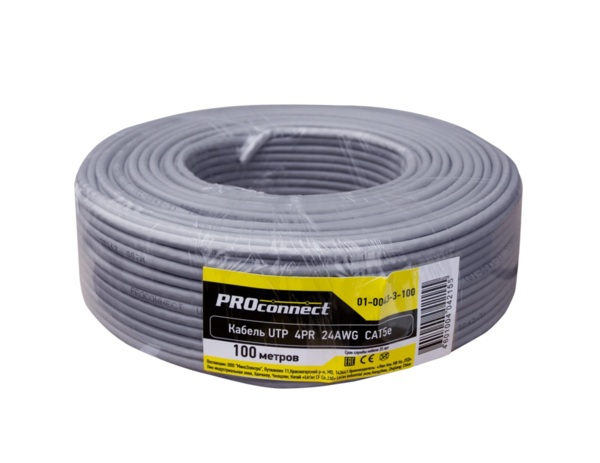 

кабель utp 4pr 24awg cat5e 100м proconnect 01-0043-3-100
