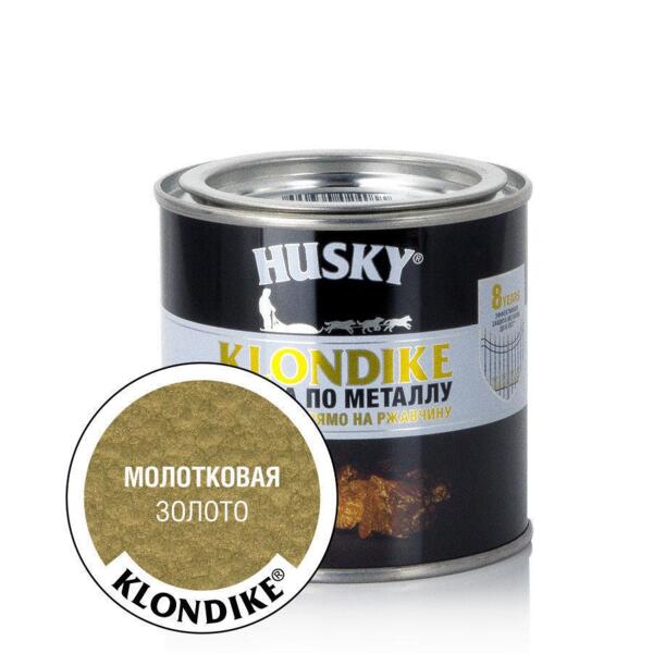

краска по металлу молотковая husky золото 0,25л