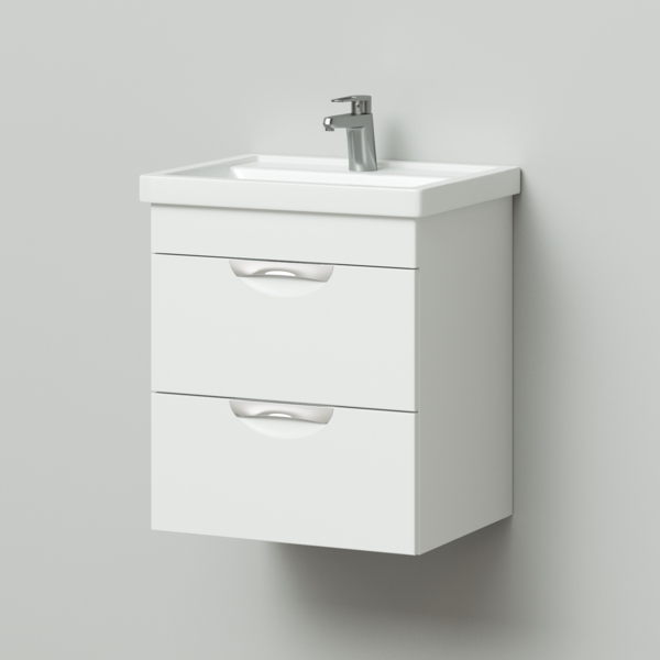 Фото Тумба с раковиной подвесная nrava aqva адель 50 500х400х570