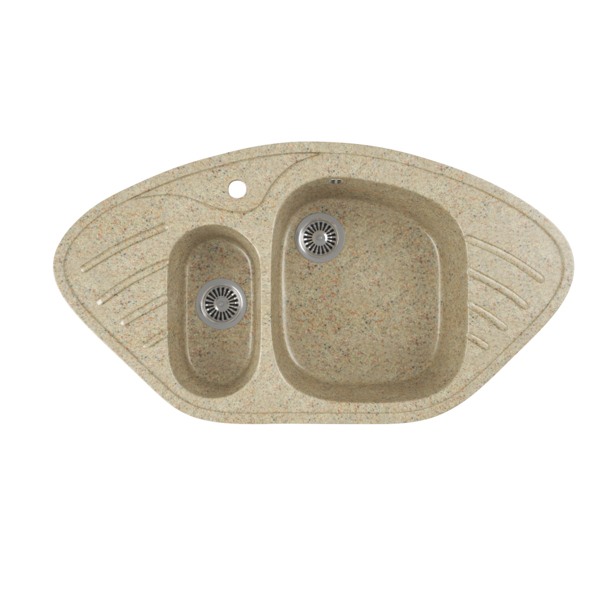 Фото Мойка кухонная мраморная greenstone 95x51 grs-14-302 песочный