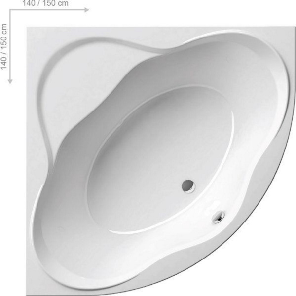 

ванна акриловая угловая ravak 150х150 c661000000