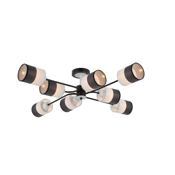 Фото Люстра потолочная freya fr5137pl-08wb е27 8x60вт ip20 черно-белый