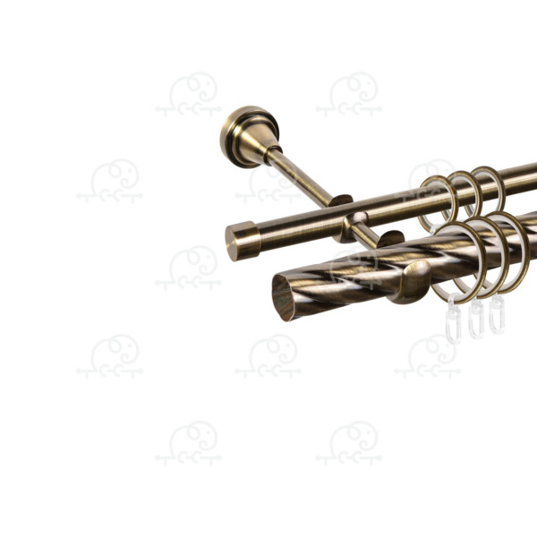 Фото Карниз двухрядный d16/25 grase 1,6м антик 4812634009771