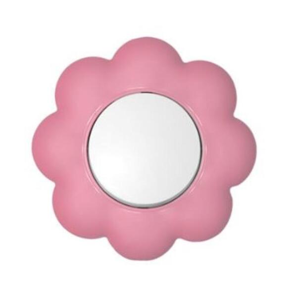 Фото Выключатель 2клав. kranz happy ромашка, скрытый, с рамкой, белый/розовый, kr-78-0624