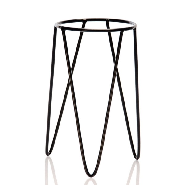 Фото Подставка под цветок черная 66-609