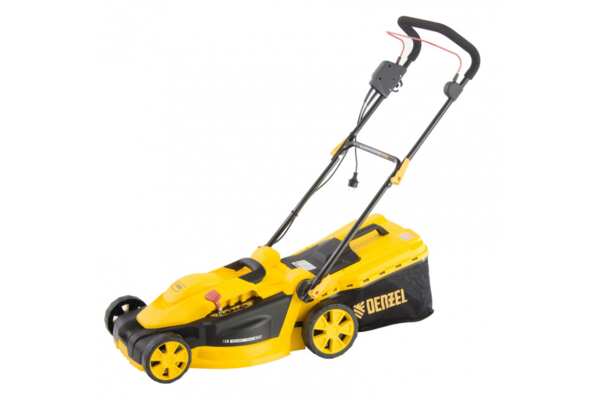Фото Газонокосилка электр.несамоход. denzel gm-2000 2000вт, шир.43см, ткан.травосб. 45л, 20-70мм, 96618