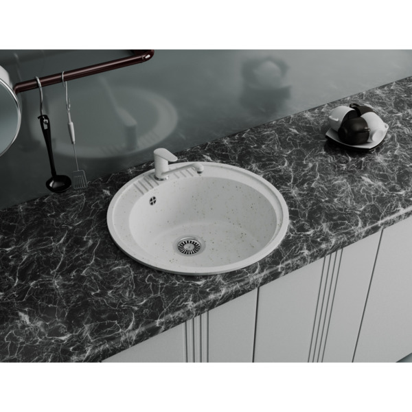 Фото Мойка кухонная мраморная greenstone 51x51 grs-05s-307 терракот