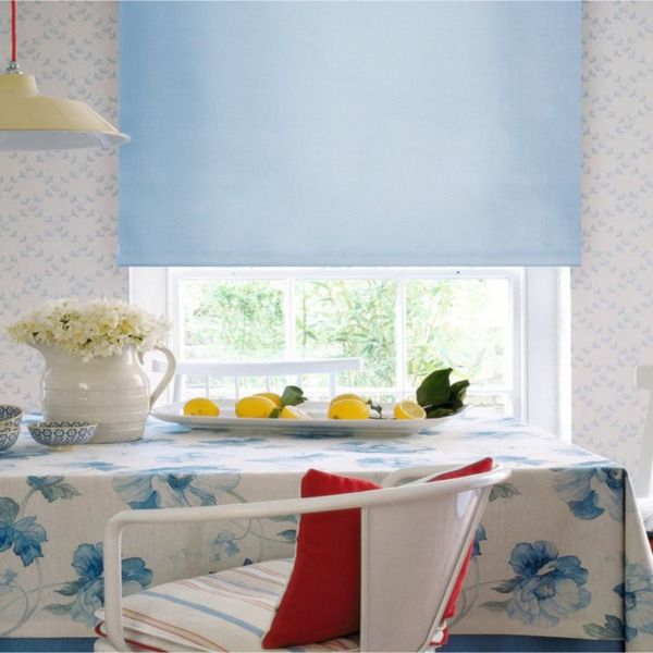 Фото Штора рулонная эскар 73*170см голубой 31005073170