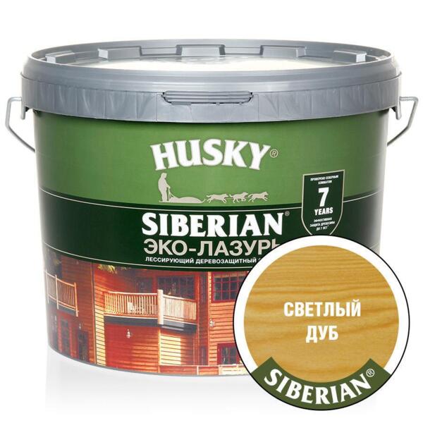 

антисептик husky siberian полуматовая светлый дуб (9л)