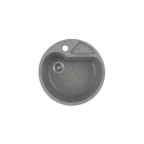 Фото Мойка кухонная мраморная greenstone 50x50 grs-08k-309 темно-серый