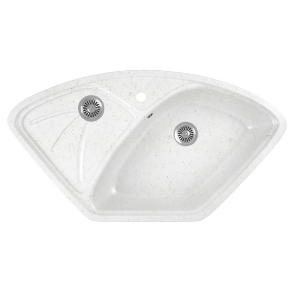 Фото Мойка кухонная мраморная greenstone 104x57 grs-10e-331 белый