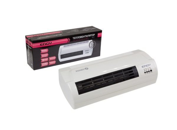 Фото Тепловентилятор 2квт, 3режима (1000вт/2000вт/обдув), белый, настенный, n11, engy