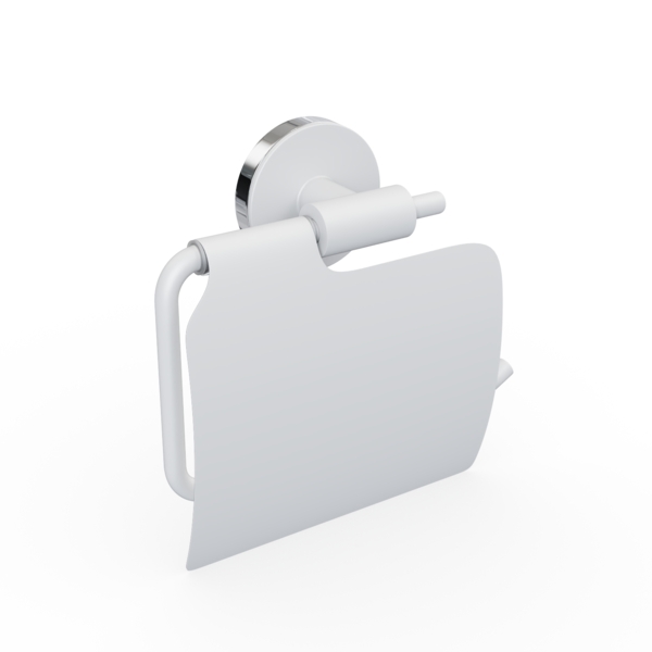 Фото Держатель для туалетной бумаги с крышкой lord fora белый for-lord015wt