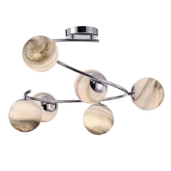 Фото Люстра подвесная freya galaxy fr5013pl-06ch е14 6x40вт ip 20 хром