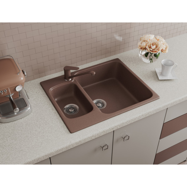 Фото Мойка кухонная мраморная greenstone 61x50 grs-09-308 черный