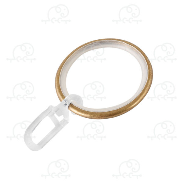 Фото Кольцо d25 ас март бесшумное с крючком /10шт/ антик 4812634004516