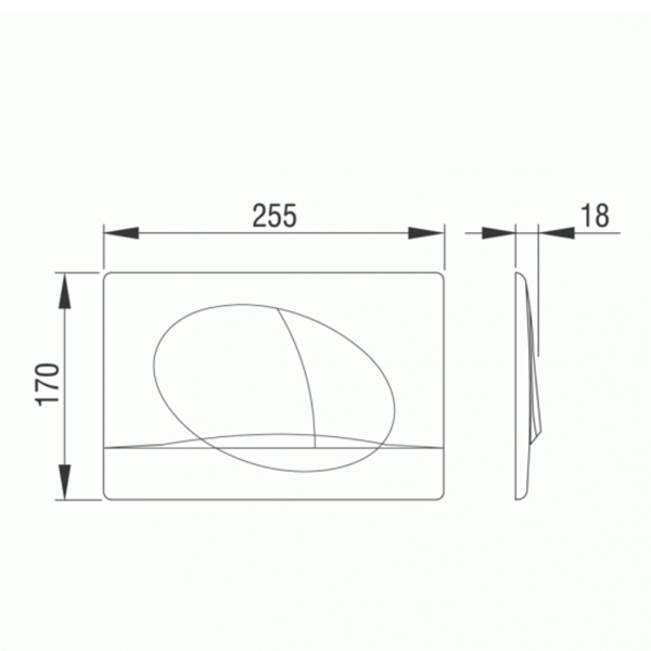 Фото Клавиша смыва pestan fluenta play хром глянец 71532
