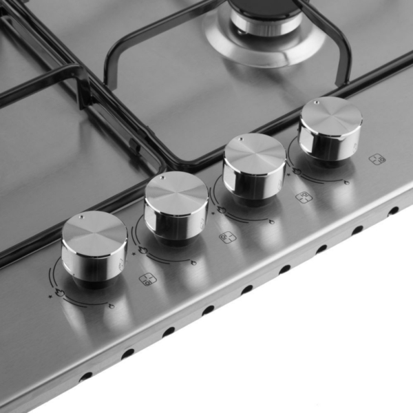 варочная поверхность встраиваемая газова 4 конфорки серая ore lga60