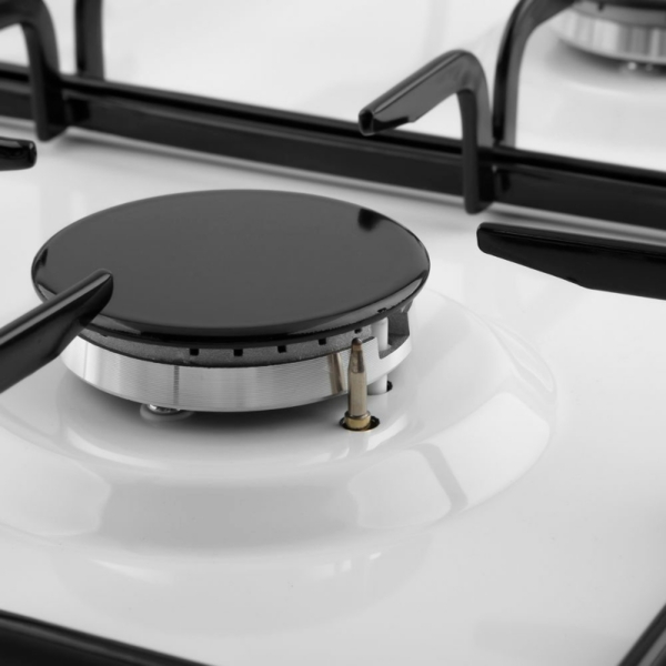 варочная поверхность встраиваемая газовая 4 конфорки белая ore lga60w