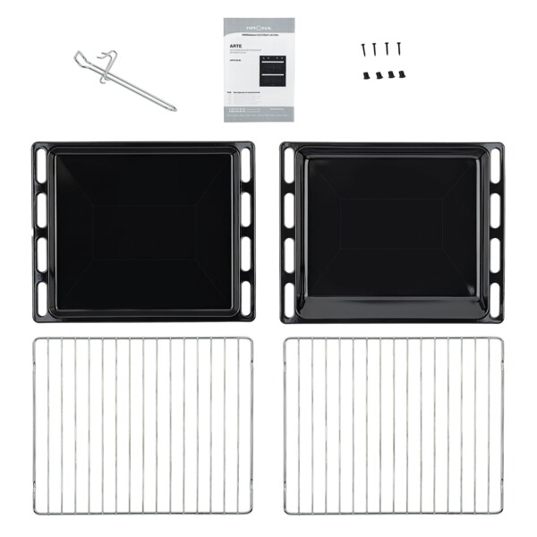 духовой шкаф электрический 60см черный krona arte 60 bl