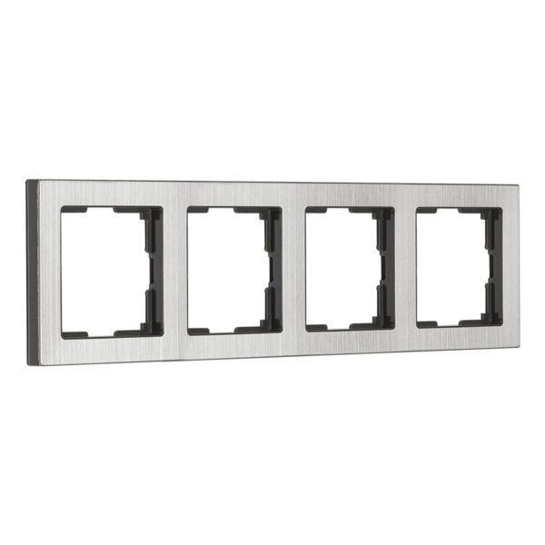 Фото Рамка (серый никель, четырехместная) smartbuy нептун sbe-06gn-metal-fr-4