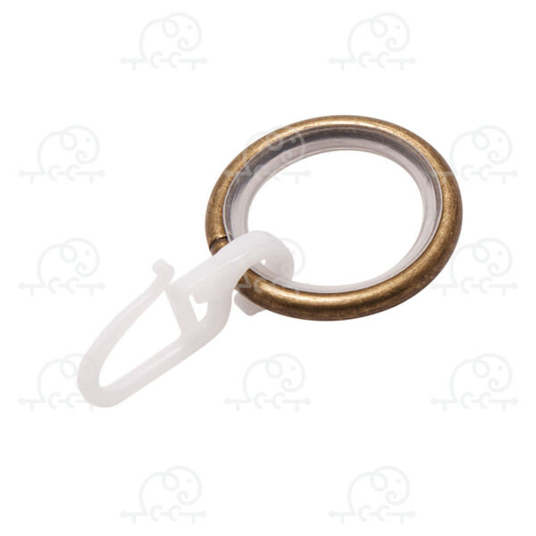 Фото Кольцо d16 ас март бесшумное с крючком /10шт/ антик 4812634004493