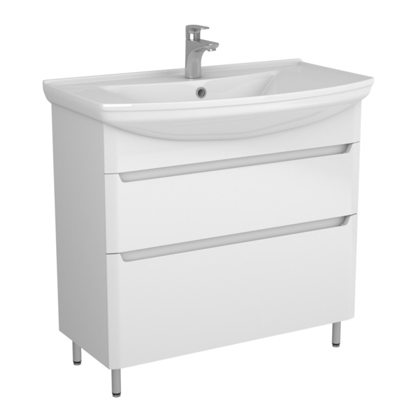 Фото Тумба под раковину подвесная uncoria делия 85 (58516) белая