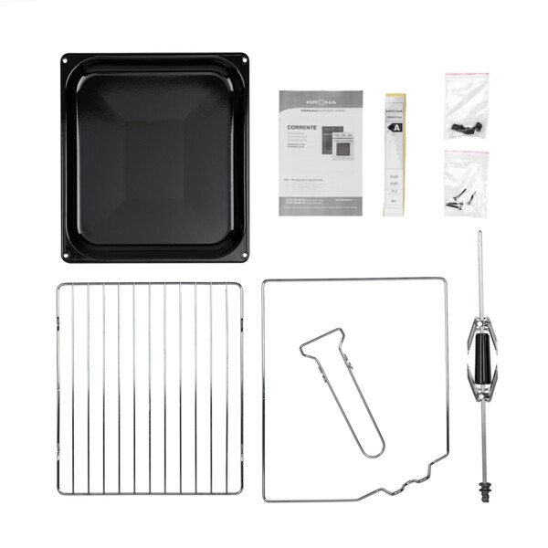 духовой шкаф электрический 45см черный krona corrente 45 bl