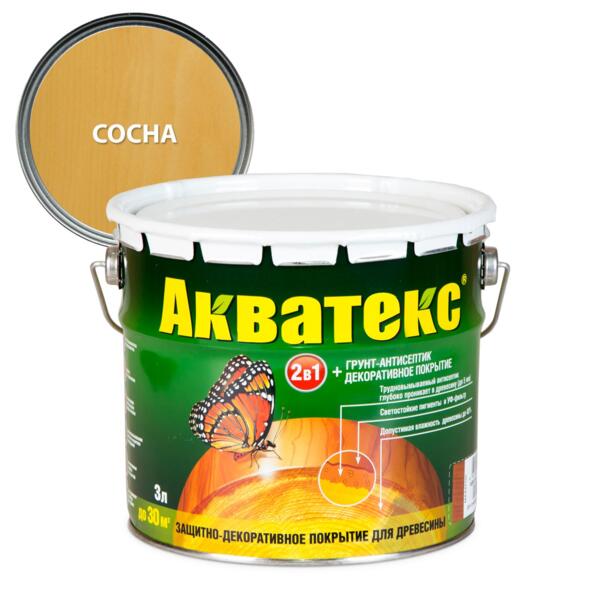 

деревозащитное средство акватекс сосна 3л