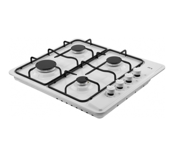 варочная поверхность встраиваемая газовая 4 конфорки белая ore lga60w