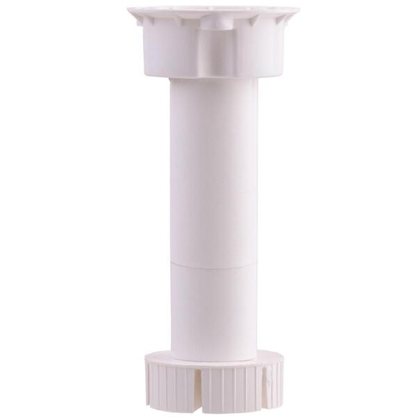 Фото Опора цок.пласт.рег.145-165мм,разборная,без клипсы, под саморез, белый, 1шт element 565220